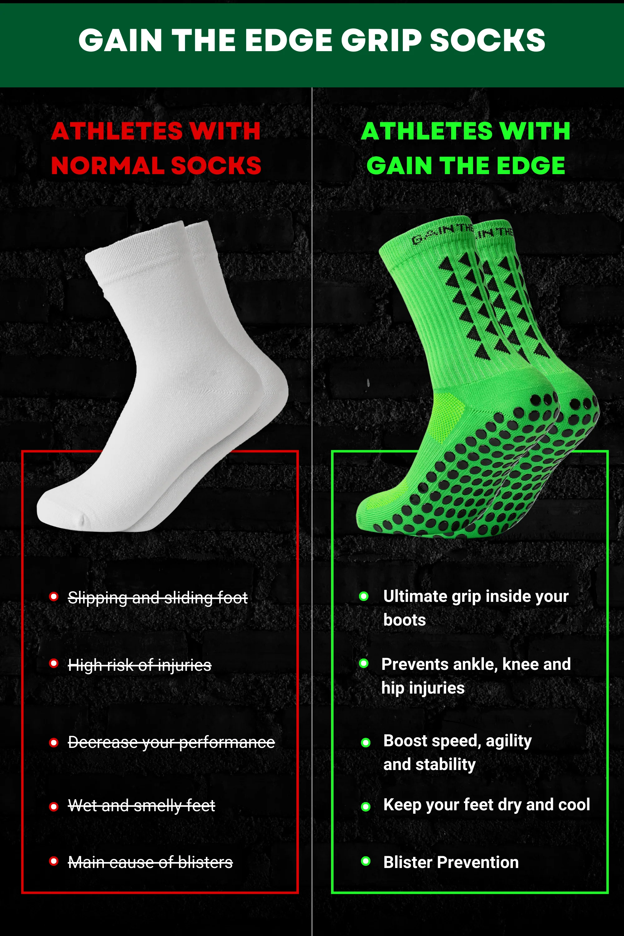 GRIP SOCKS 3.0  MidCalf Length - Green - Image 3