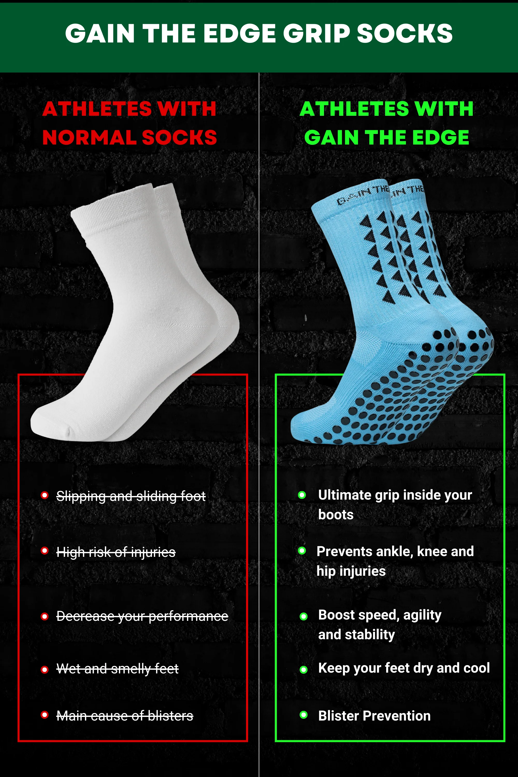 GRIP SOCKS 3.0 MidCalf Length - Light Blue - Image 4