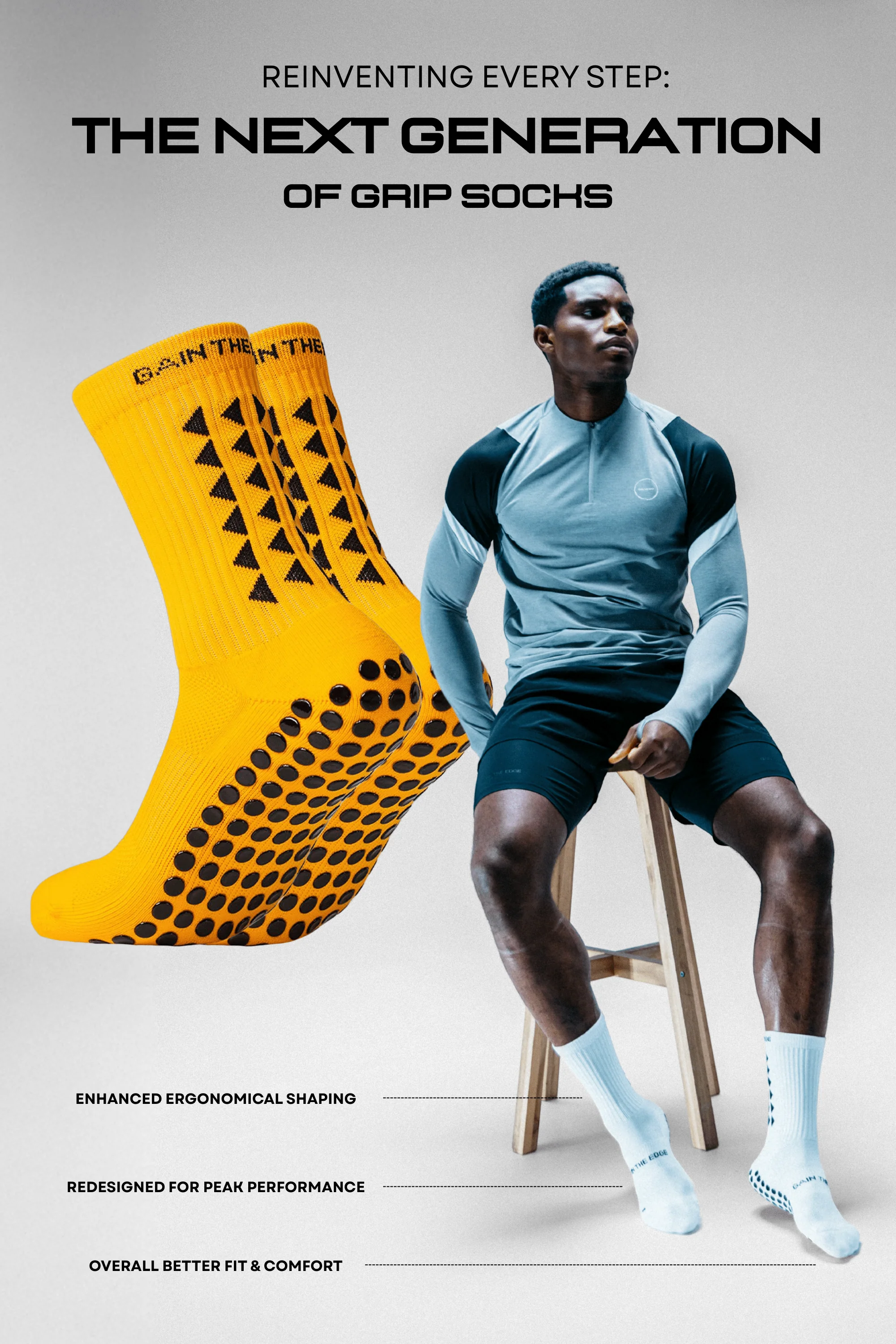 GRIP SOCKS 3.0 MidCalf Length - Orange - Image 3